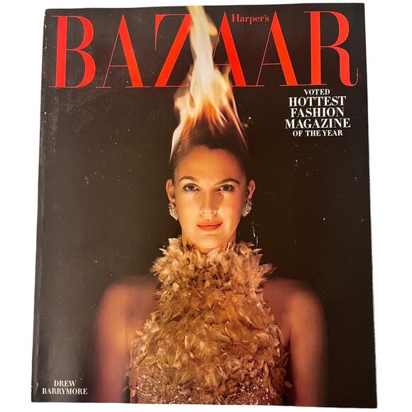 Harper's Bazaar Magazine  - March 2016 - Drew Barrymore Cover - Picture 1 of 13